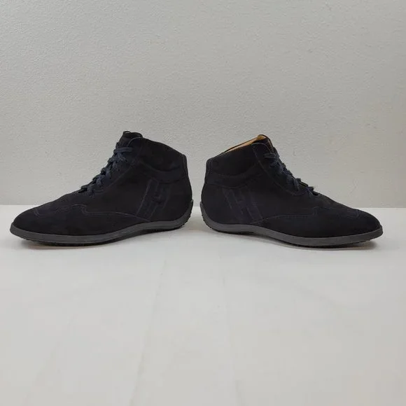 HOGAN INTERACTIVE Mens Blue  suede Shoes Sneakers driving high top Size 10 - Picture 4 of 10
